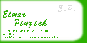 elmar pinzich business card